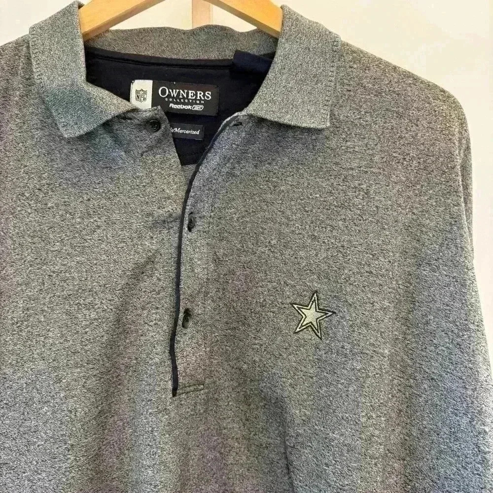 NFL Owners Collection Dallas Cowboys Men's XL Long Sleeve Polo Shirt Casual